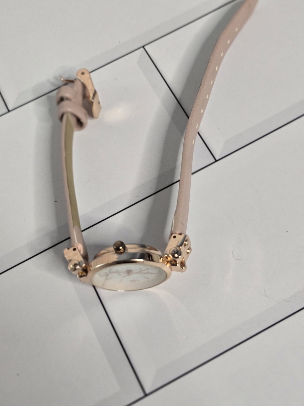 Geneva Rose Gold-Tone Case Watch with Pink Strap - Picture 5 of 5